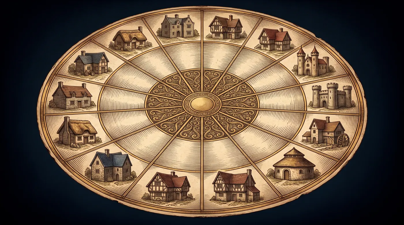 The 12 Astrological Houses illustration