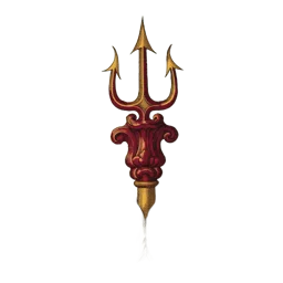 Engraved emblem of Neptune