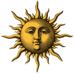 Engraved emblem of Sun