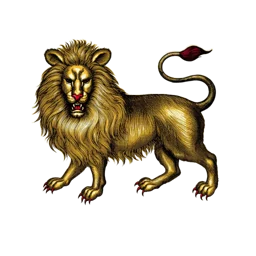 Engraved emblem of Leo
