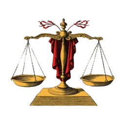 Engraved emblem of Libra