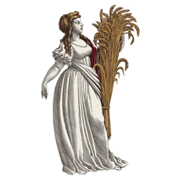 Engraved emblem of Virgo